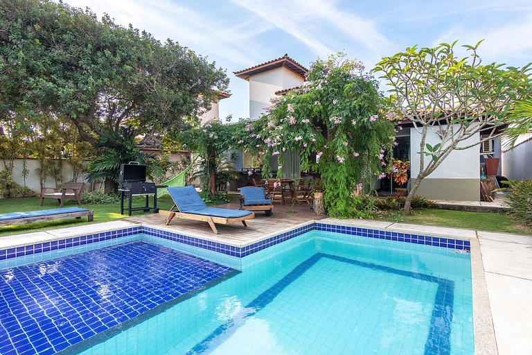 40metros da Praia!Linda casa c/ piscina privativa! BZ26