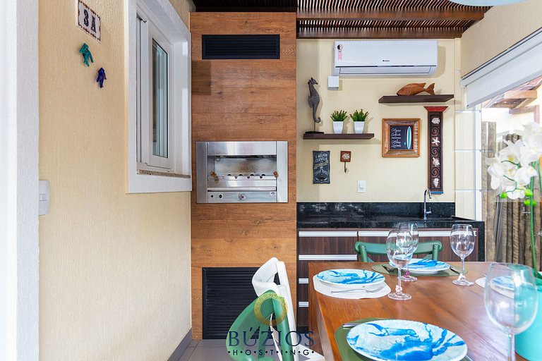 Bz30 Geribá!250m da praia, c/ área gourmet