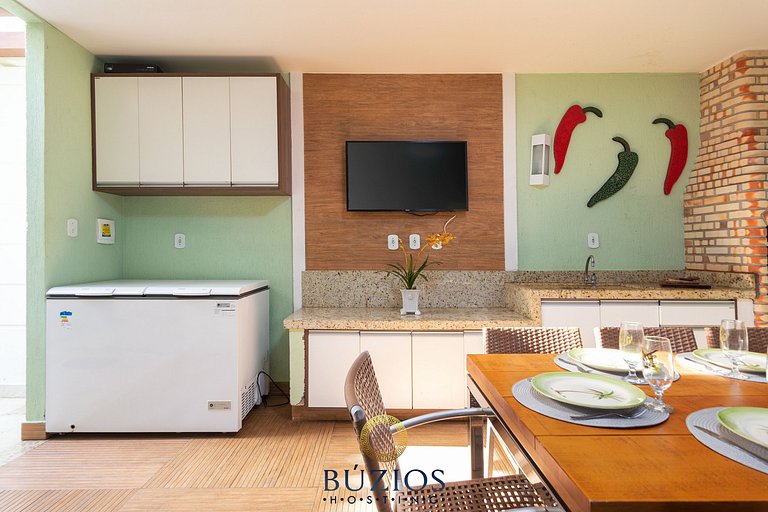 Bz08 200m from the beach with Gourmet Area Geribá