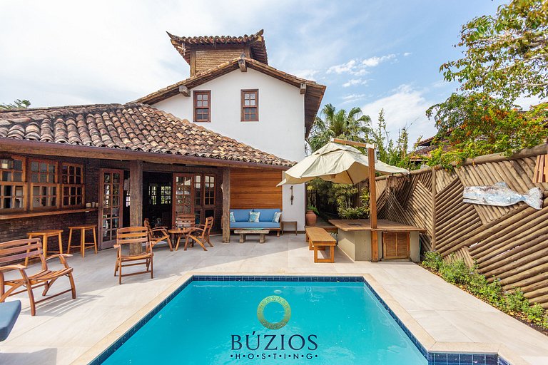 Bz34 Casa con piscina y sauna a 300 m de la playa