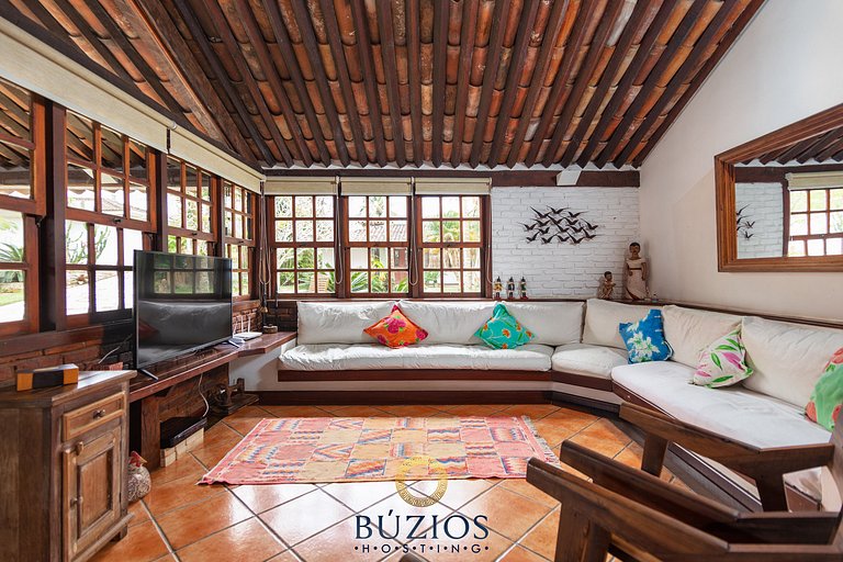 Casa com piscina/sauna/churrasqueira a 300m da praia BZ34