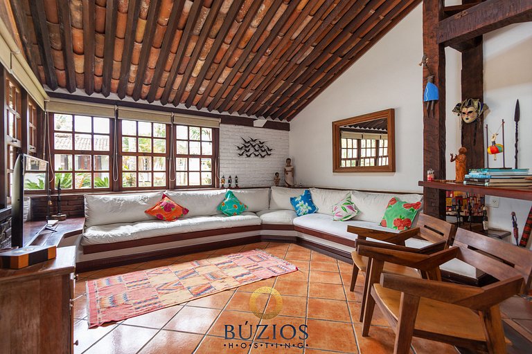 Casa com piscina/sauna/churrasqueira a 300m da praia BZ34