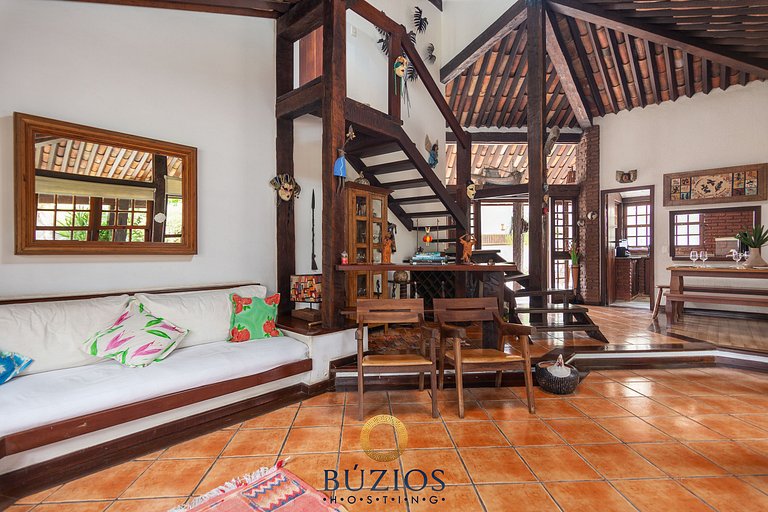 Casa com piscina/sauna/churrasqueira a 300m da praia BZ34