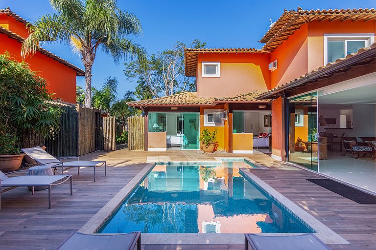 BZ70 Centro Búzios!Linda casa com Piscina/4 suítes