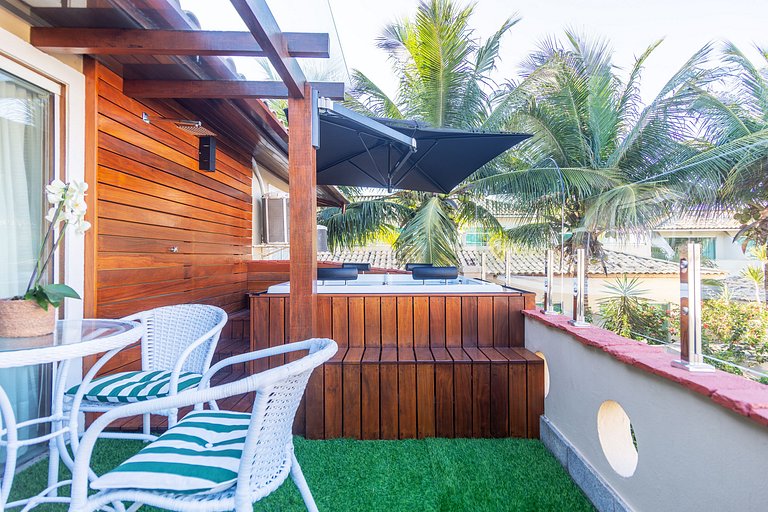 BZ78 Búzios Center! Penthouse with 2 suites and SPA