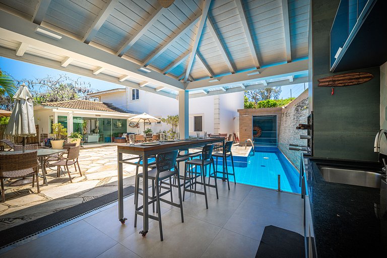 Bz79 House with Pool and Sauna 300 meters from the Beach!