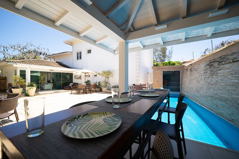 Bz79 House with Pool and Sauna 300 meters from the Beach!