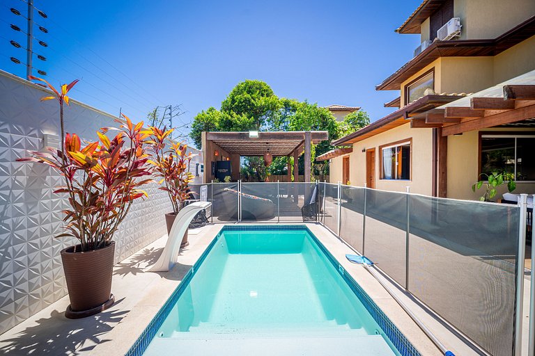 Bz85 Linda e confortável casa c/ Piscina, 200 m da praia!