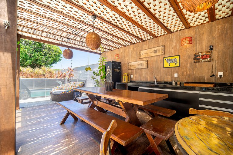 Bz85 Linda e confortável casa c/ Piscina, 200 m da praia!