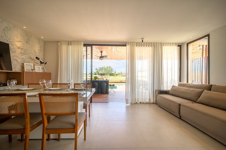 Bz14 Casa c/ piscina e píer para Jet Ski no canal!