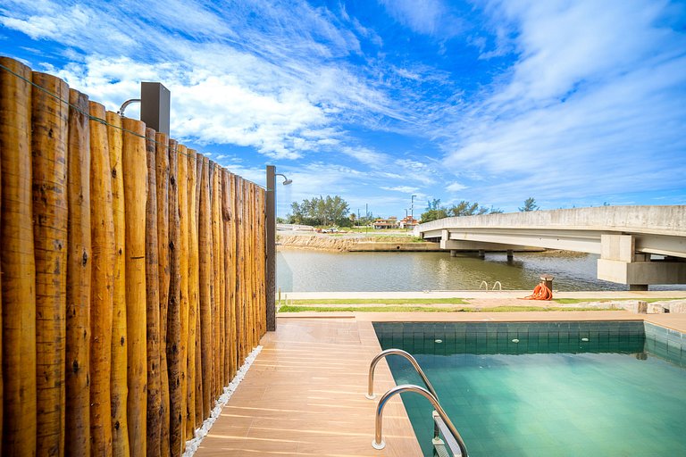 Bz14 Casa c/ piscina e píer para Jet Ski no canal!