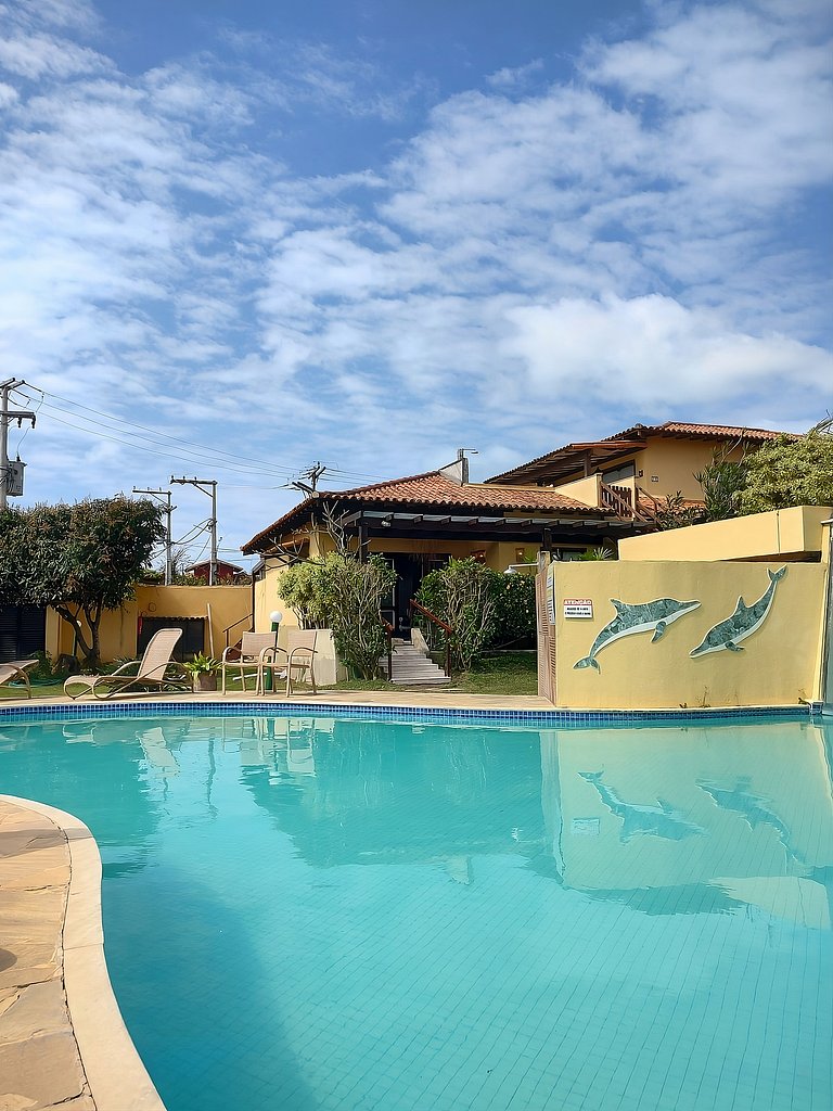 PÉ NA AREIA!Casa DelMare cond c/ saída na praia