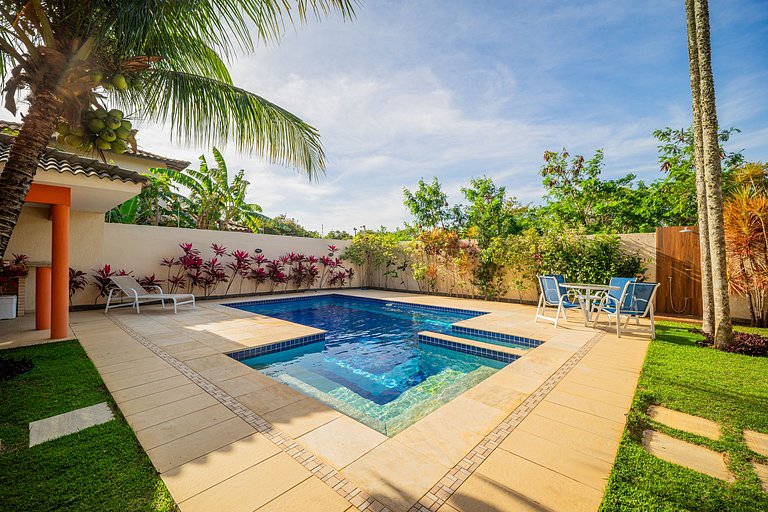 BZ89!Casa con piscina, a 600m de la playa de Geribá