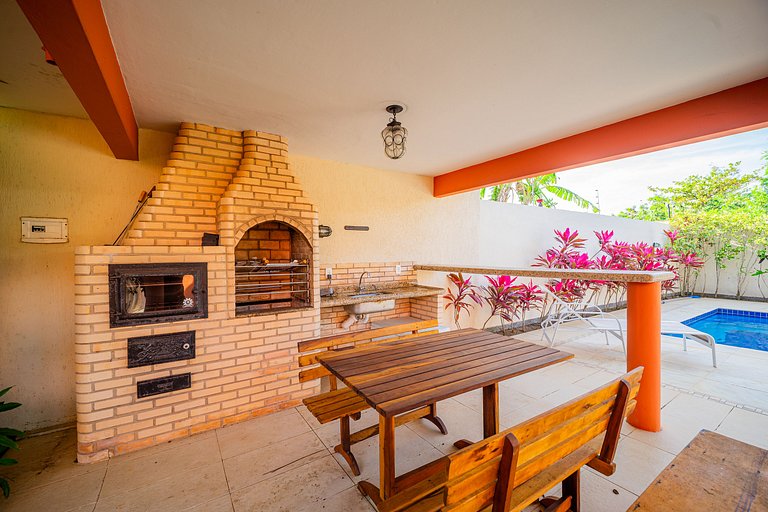 Geribá BZ89!Casa c/ Piscina, área ampla e 4 suites