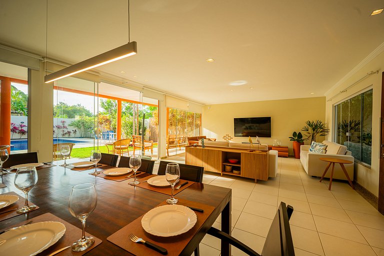 Geribá BZ89!Casa c/ Piscina, área ampla e 4 suites