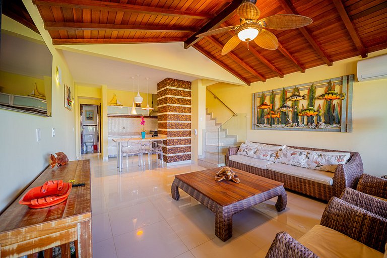 Cond Búzios Resort Pé na areia! Casa 3 suítes. BZ60