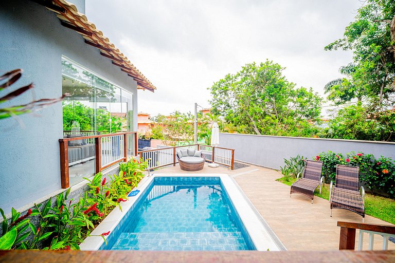 BZ63 House with Pool, 300m from Geribá Beach!