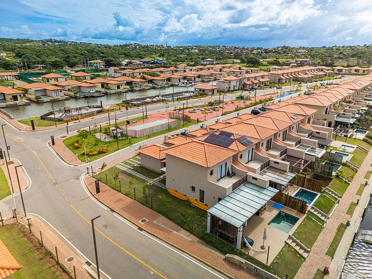 Bz53 Casa c/ piscina em frente ao Canal - Arete