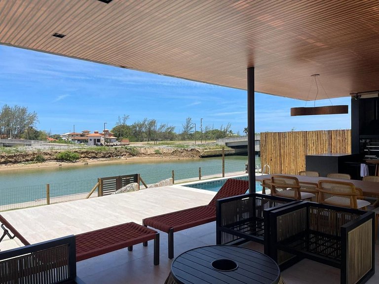 Bz53 Casa c/ piscina em frente ao Canal - Arete