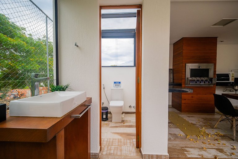 Casa c/ piscina, sauna e academia privativos! Geribá. BZ50