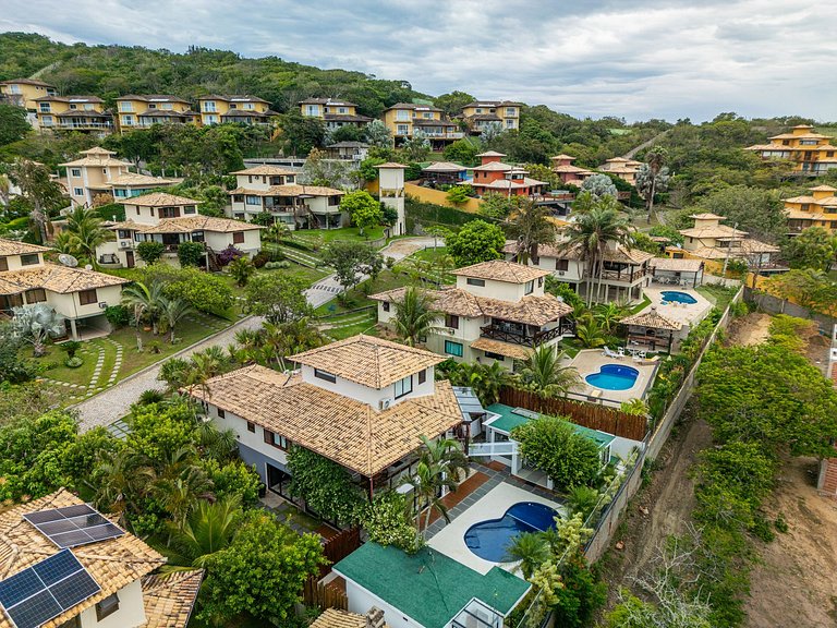 Casa c/ piscina, sauna e academia privativos! Geribá. BZ50