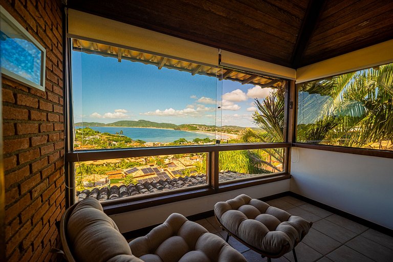 Vista Panorâmica em Geribá! Casa 5 suítes