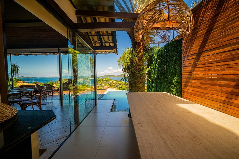 Vista Panorâmica em Geribá! Casa 5 suítes