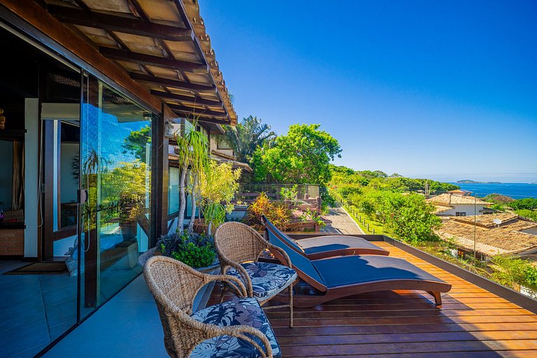 Vista Panorâmica em Geribá! Casa 5 suítes