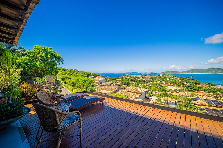 Vista Panorâmica em Geribá! Casa 5 suítes