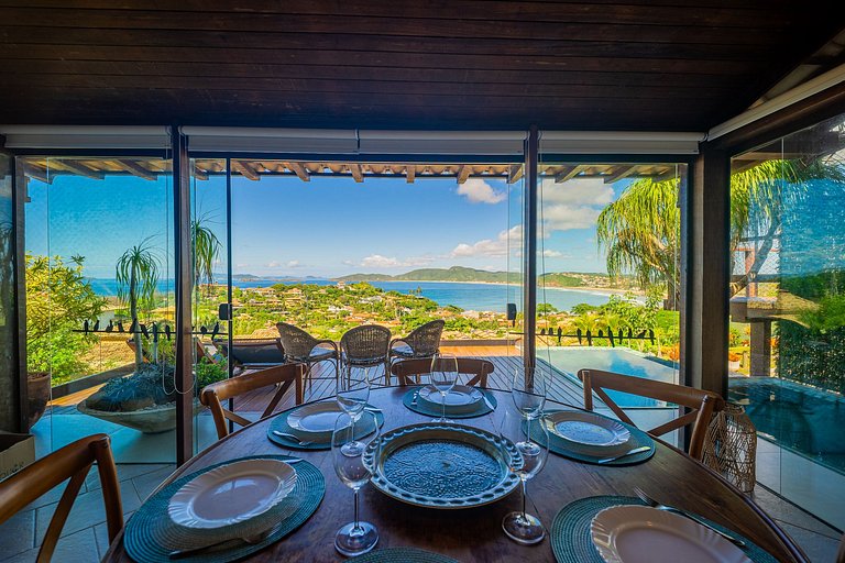 Geribá! House with Panoramic View and Private Pool