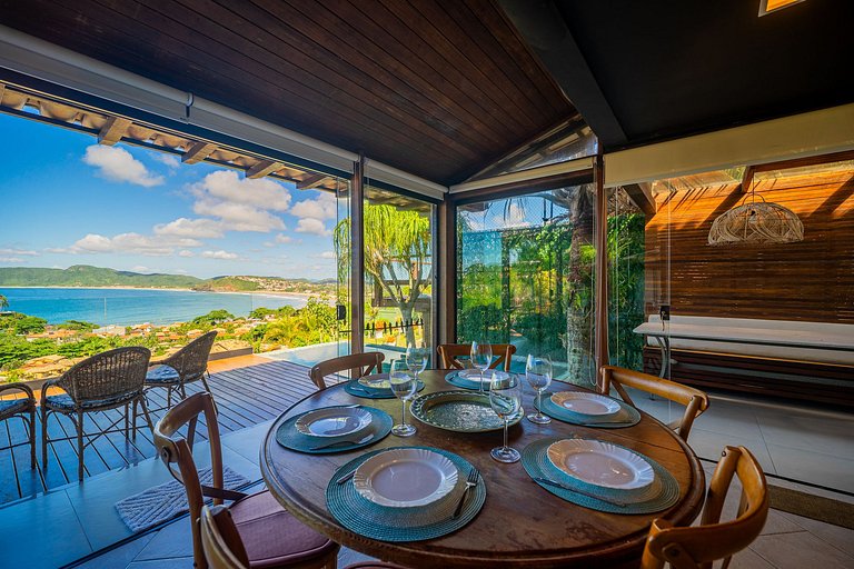 Vista Panorâmica em Geribá! Casa 5 suítes