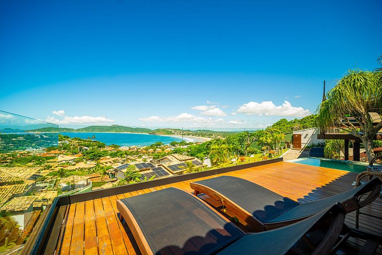 Vista Panorâmica em Geribá! Casa 5 suítes