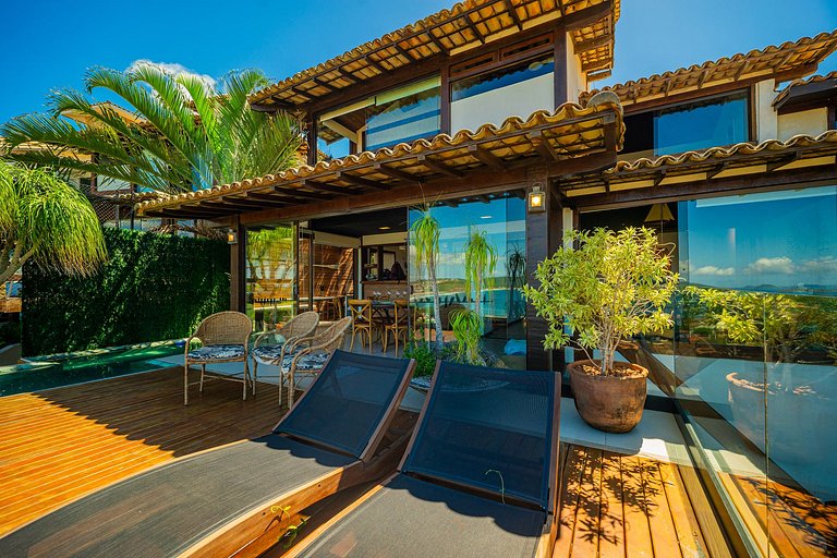 Vista Panorâmica em Geribá! Casa 5 suítes