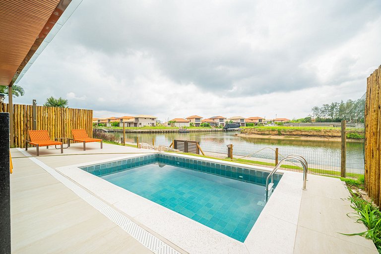 Bz53 Casa c/ piscina em frente ao Canal - Arete