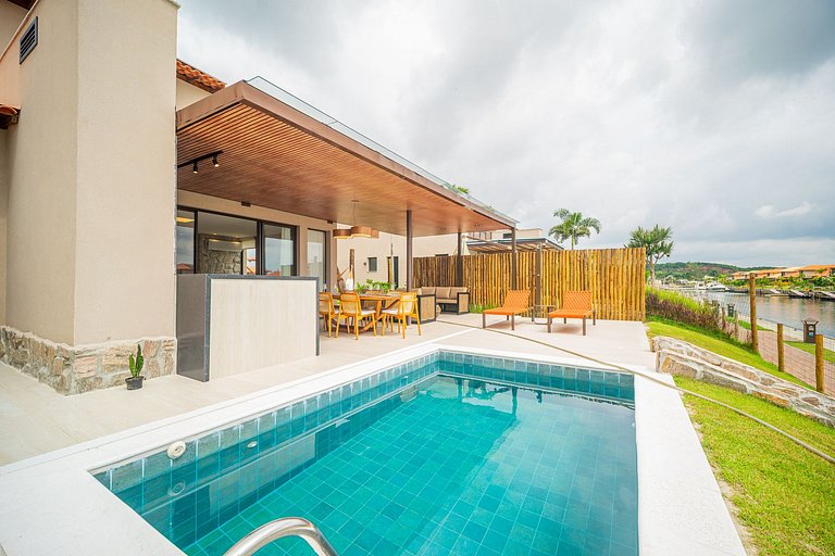 Bz53 Casa c/ piscina em frente ao Canal - Arete