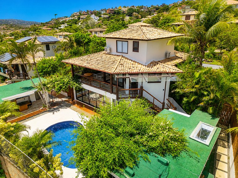 Casa c/ piscina, sauna e academia privativos! Geribá. BZ50