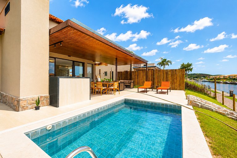 Bz53 Casa c/ piscina em frente ao Canal - Arete