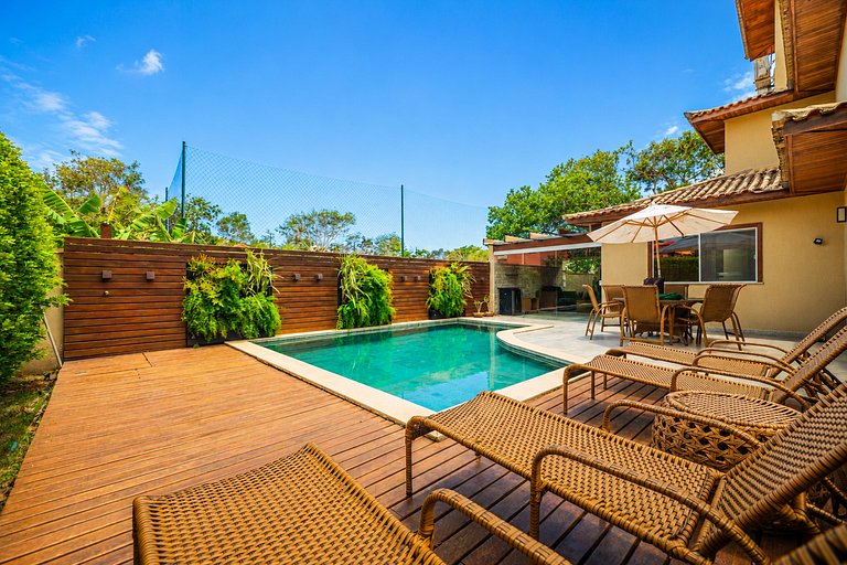 Bz01 Casa com piscina privativa 150m da praia