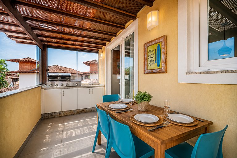 250m de Geribá | Casa 3 quartos | Cond c/ Piscina BZ69
