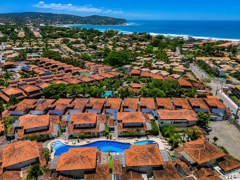 Bz93 Casa a 250 m de Geribá | Condominio con piscina