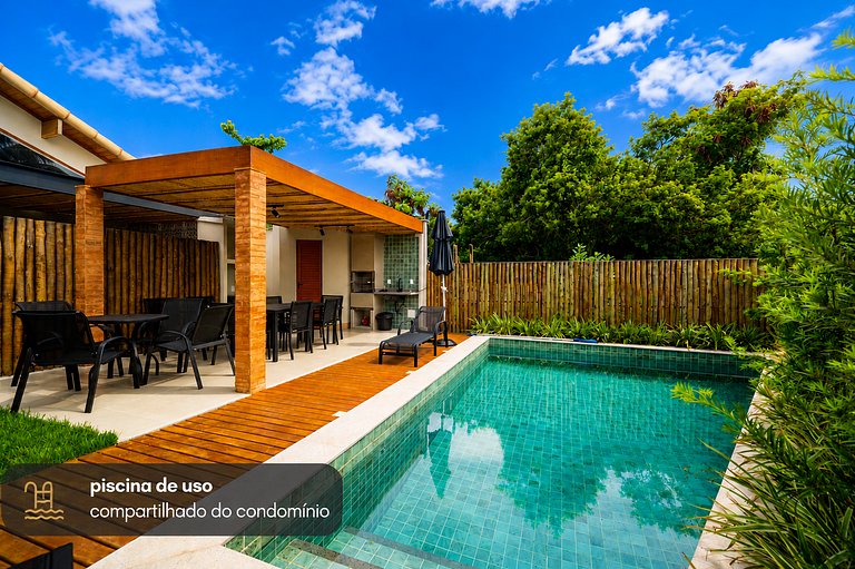 200 m da Praia Geribá! Loft 2 qtos, Churrasq e varanda