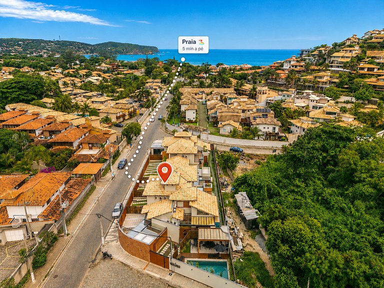 200 m da Praia Geribá! Loft 2 qtos, Churrasq e varanda