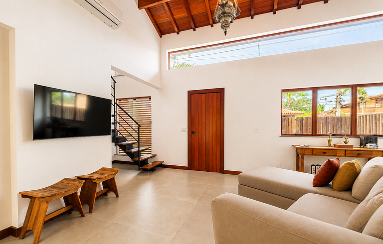 200 m da Praia Geribá! Loft 2 qtos, Churrasq e varanda