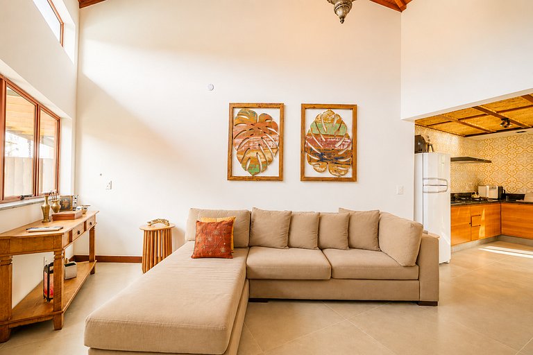 200 m da Praia Geribá! Loft 2 qtos, Churrasq e varanda