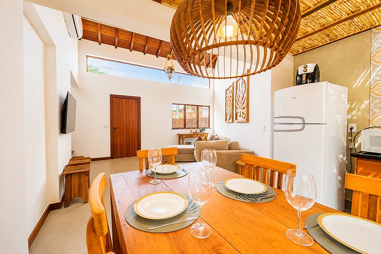 200m Geribá |2 habitaciones| área de parrilla y terraza priv