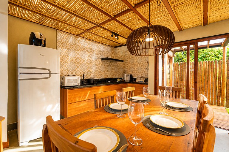 200m Geribá, 2 bedrooms, Barbecue + private balcony BZ105