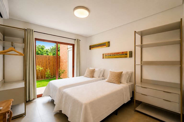 200 m da Praia Geribá! Loft 2 qtos, Churrasq e varanda