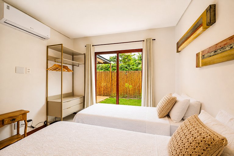200 m da Praia Geribá! Loft 2 qtos, Churrasq e varanda