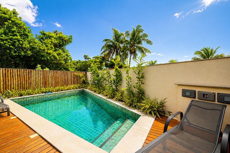 Casa 200m Geribá c/ 2 qtos e área gourmet BZ106