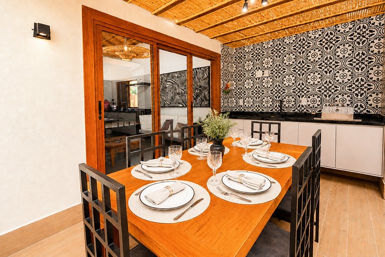 Casa 200m Geribá c/ 2 qtos e área gourmet BZ106